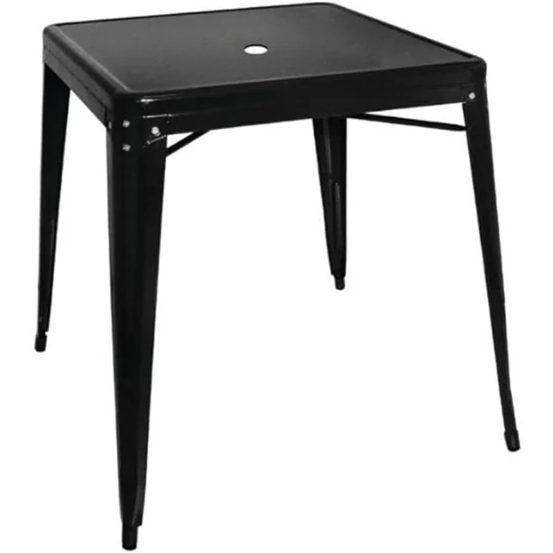 Bolero Black Steel Bistro Table 130H X 710W X 710Dmm Cafe?пїЅS Bars Pubs Outdoor