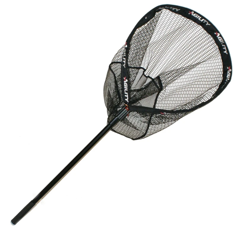 Shakespeare Agility Boat Net 98 x 73 x 5 cm , Fishing Net, Landing Nets, Trout Fishing, Trout, Unisex, Black