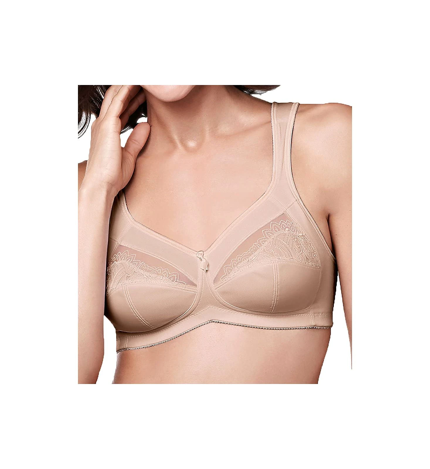 AMOENA Women's Isadora Wire-Free Full Figure Bra - Brown - 32B