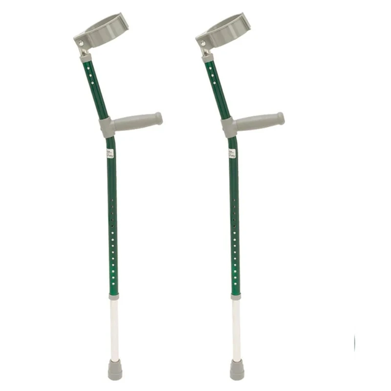 NRS Healthcare Green Coloured Crutches (Eligible for VAT relief in the UK)