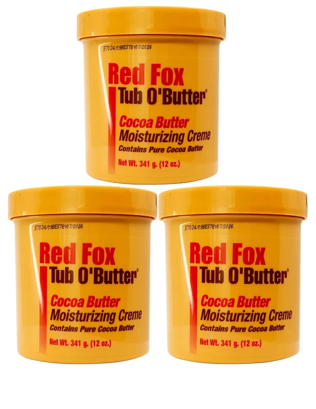 Red Fox Tub O Butter Cocoa Butter 10.5oz (3 Pack)