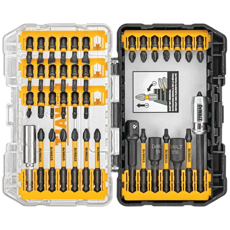 DEWALT Impact Ready FlexTorq Screwdriver Bit Set, 40 Pieces (DWA2T40IR), 22.2 x 4 x 22.2 cm