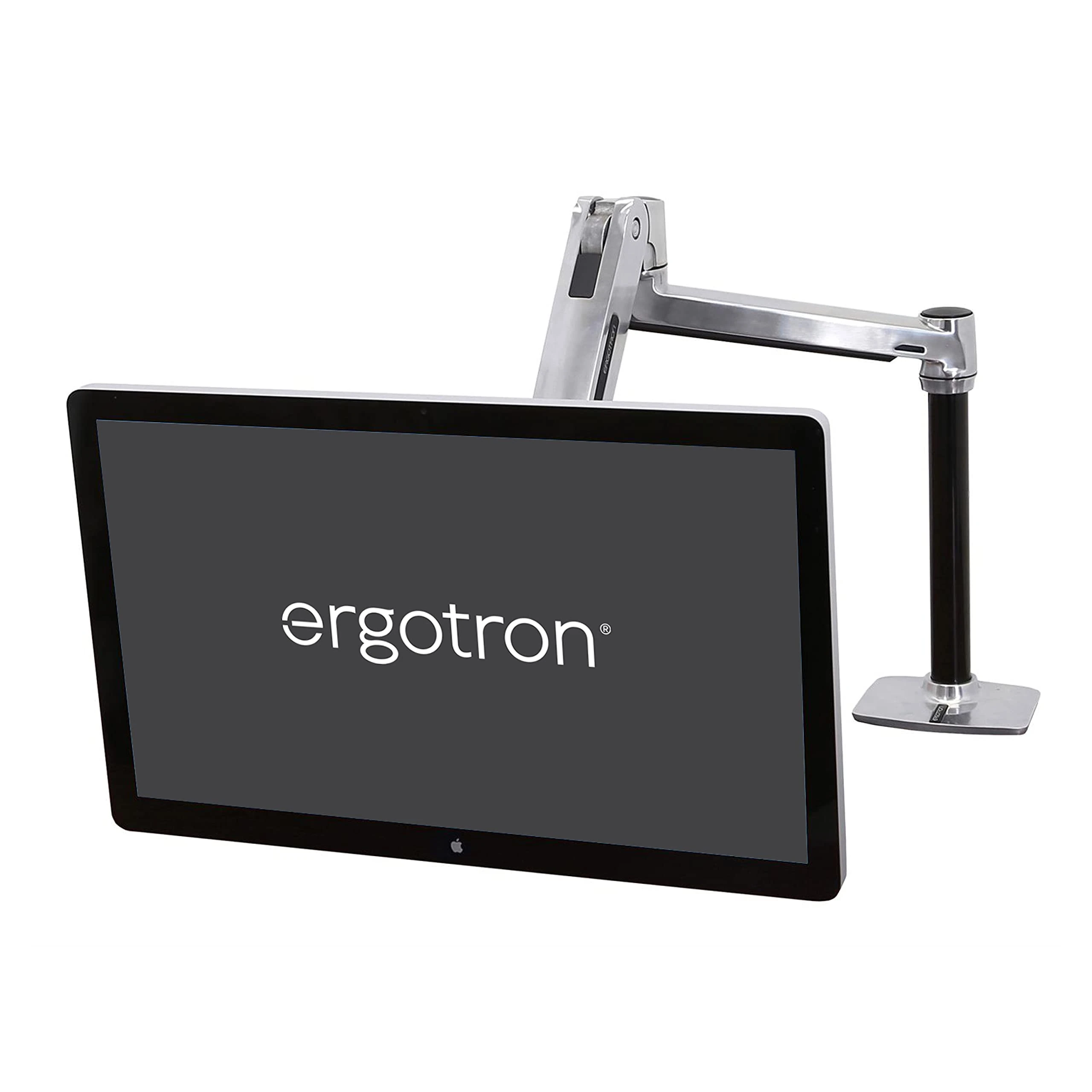 Ergotron – LX HD Sit-Stand Single Monitor Arm, VESA Desk Mount – for Monitors Up to 49 Inches, 6.4-13.6kg – Polished Aluminum (45-384-026)
