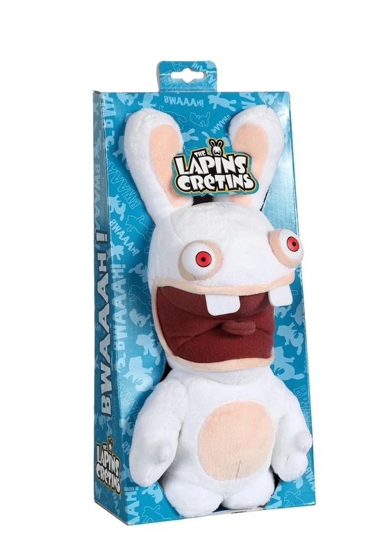 Peluche sonore 28cm Lapins Crétins bouche ouverte