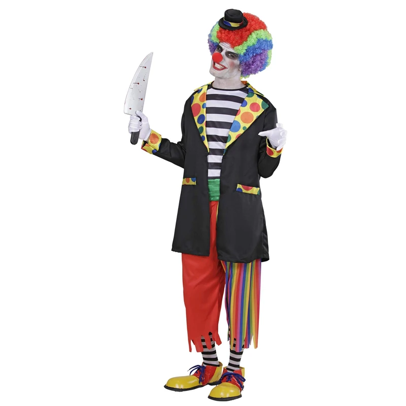 Widmann 97931 ? Horror Clown Adult Costume Jacket With Shirt, Trousers, Socks and Hat Size S