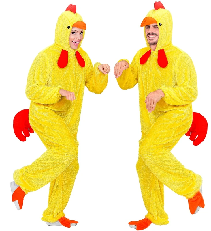 Widmann 9267 °C Adult Chicken Costume, Jumpsuit with Mask