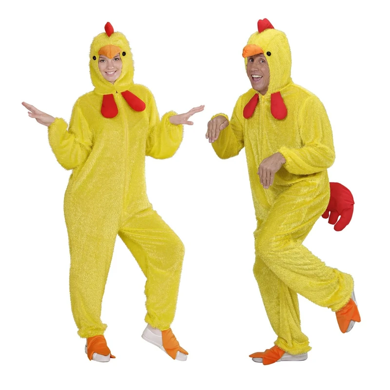 Widmann 9265 A Adult Chicken Costume, Jumpsuit with Mask - Image 1