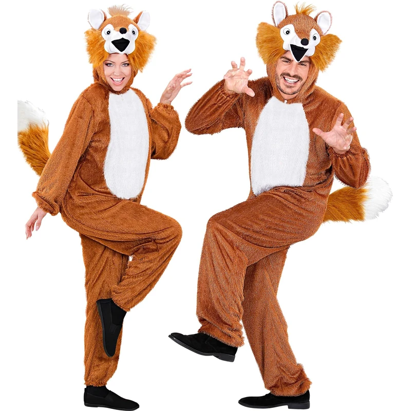 Widmann 9970A - adult costume fox, overall with mask.