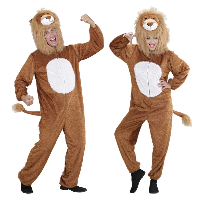 Widmann 9937A - Adult costume Lion, Overalls With Mask
