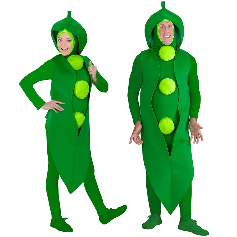 W WIDMANN MILANO Party Fashion - Pea Costume for Adult, Food, Vegetables, Greens, Nature, Vegetable Garden, Carnival, Theme Parties, Size M/L