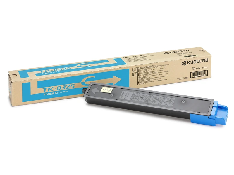 Kyocera Toner Cartridge TK-8325 C - CYAN - 12.000 Pages High Capacity Genuine Premium Printer Toner - 1T02NPCNL0 - T02NPCNL - for TASKalfa 2551ci