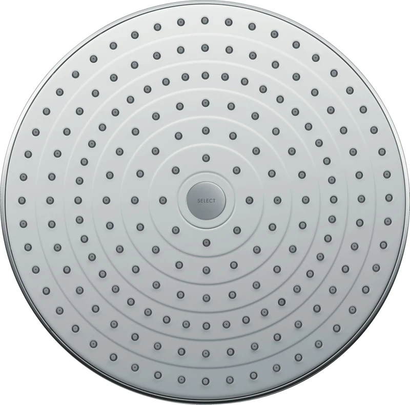 hansgrohe Raindance Select S 300 overhead shower with 390 mm shower arm, 2 spray modes, white/chrome 27378400