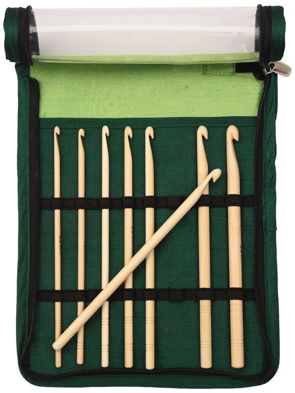 KnitPro - Bamboo Single Ended (3.50mm - 8.00mm) Crochet Hook Set - 1 Unit