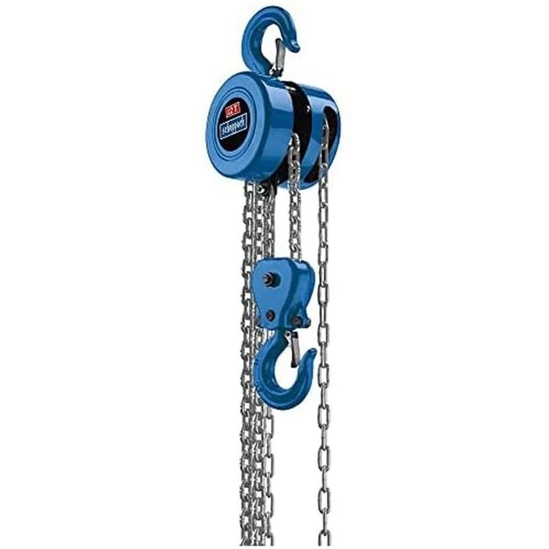 Scheppach CB02 Chain Hoist Pulley Rope Chain Hoist 2000 kg Load Capacity Lifting Height 3000 mm Load Hook with Safety Bar