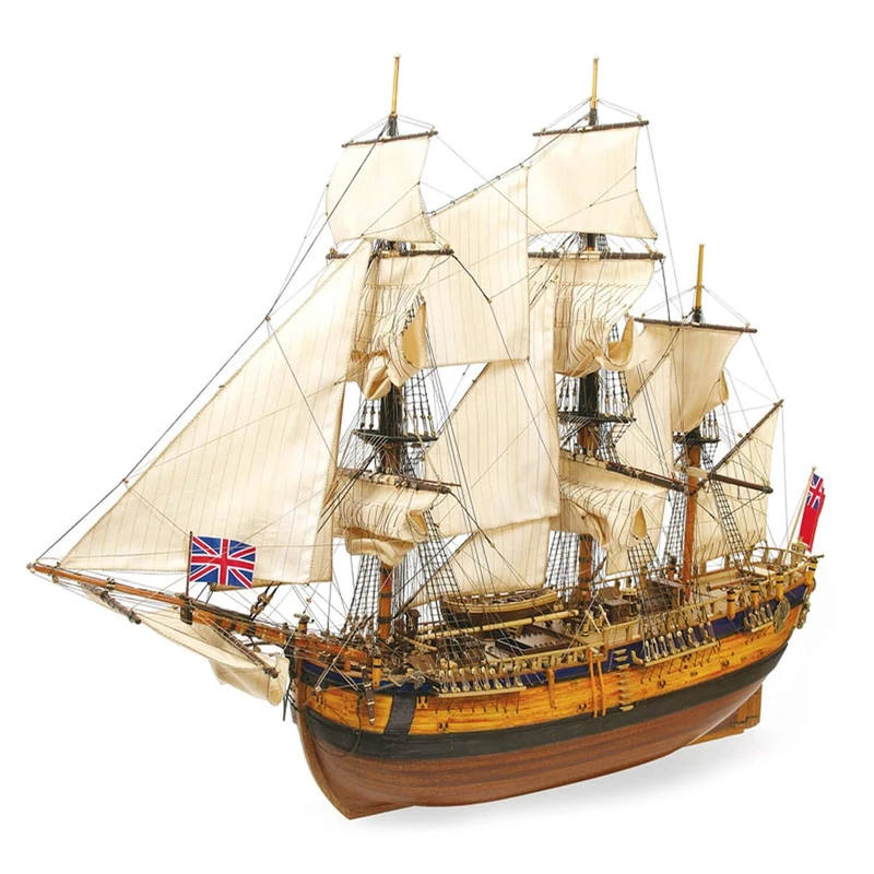 Occre Endeavour 1/54 Scale Model Ship - 815mm Length, Laser Cut Kit