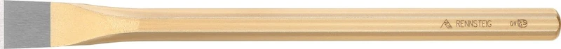 Rennsteig Octagonal Painted Mason's Chisel with Handguard, Gold/Red, 1000 mm