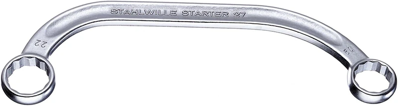Stahlwille 41091618 Starter 27 Double Ended Ring Spanner, 16 mm x 18 mm Opening, 200 mm Length, Pack of 5