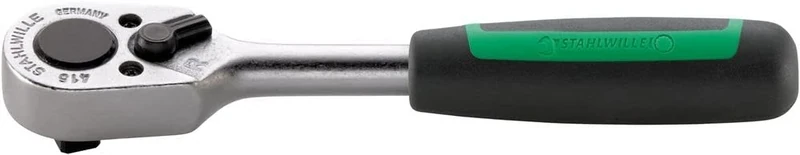 Stahlwille 415-2K 415" Reversible Ratchet with 22 Teeth, Silver/Black, 117 mm - Image 1