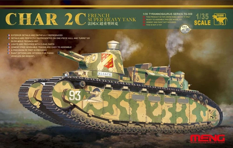 Meng "Model 1:35 French Super Heavy Tank Char 2C Kit (Multi-Colour)