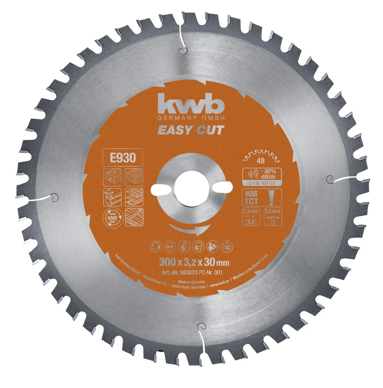 kwb 300 x 30 mm Circular Saw Blade, Made in Germany, Nail-Proof, for Wood with Metal Residues
