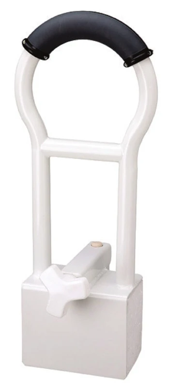 Identités Bath Access Bar - Modern White Rubber Bath Safety Handrail