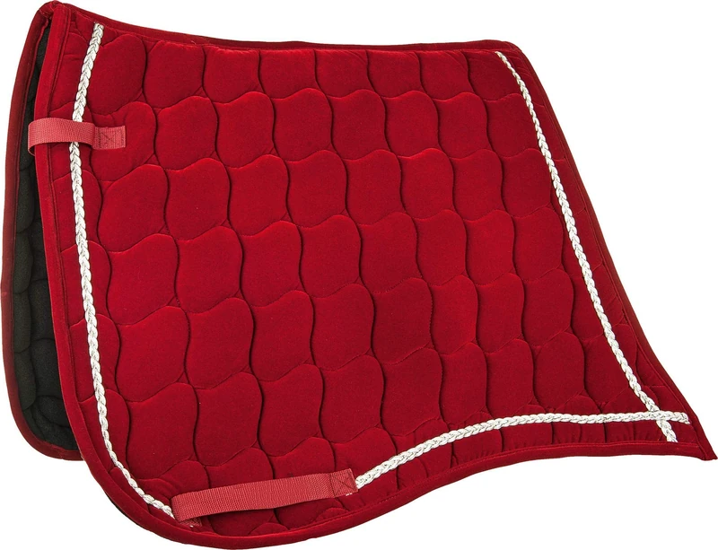 HKM Saddle Pads - Weinrot/Silber