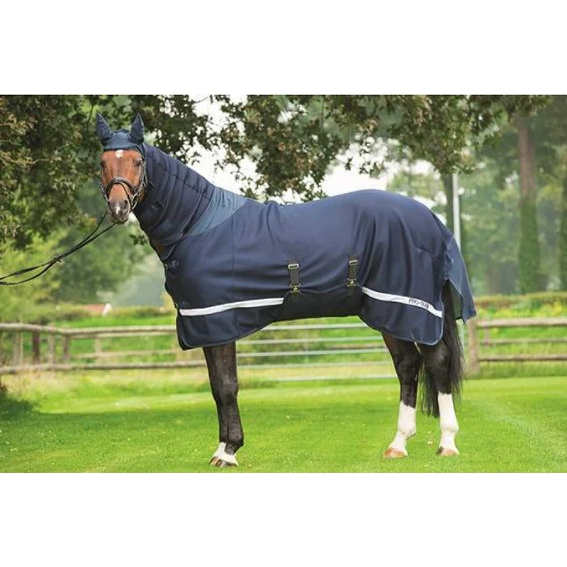 HKM 4000315716814 Fly Blanket Helsinki with Fixed Neck Part 6900 Dark Blue 125