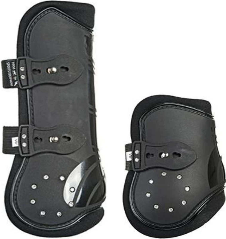 HKM 549197 Gaiters and fetlocks Set of 4 – Diamonds – Pony – Black