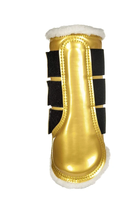 HKM 547984 Comfort Gamaschen LACK, L, Gold/White