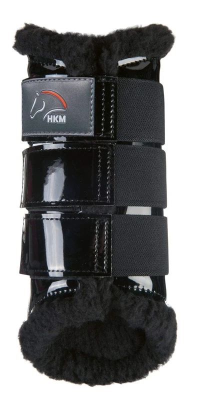 HKM 547995 Comfort Gamaschen LACK, XL, Black/Black