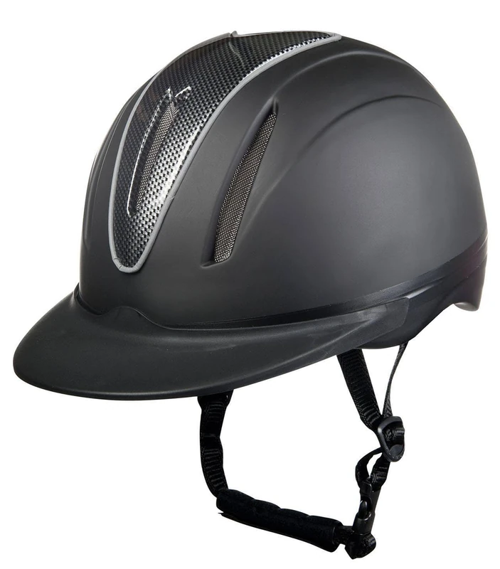 HKM 4719 Carbon Art Riding Hat, Matt Black, Unisex, S/M (54-58cm)