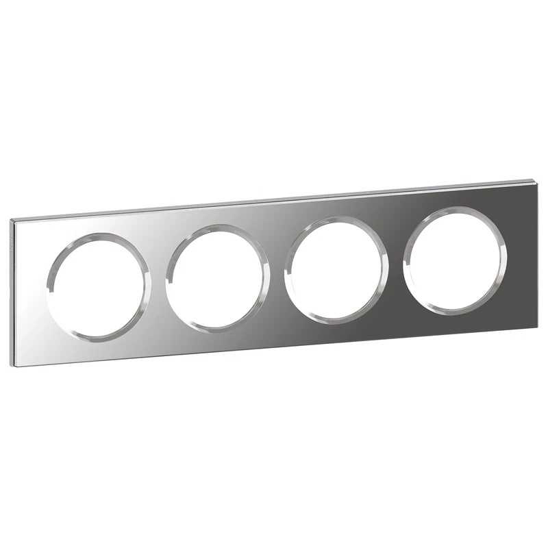 LEGRAND - Céliane Plate - Finishing Plate for Céliane Sockets and Switches - 4 Stations - Mirror Glass