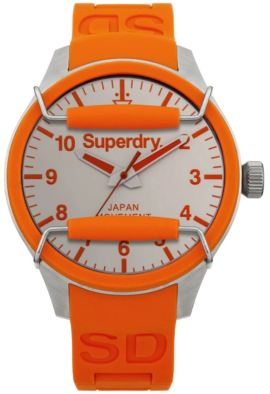 Superdry Scuba Solar Mens Analogue Japanese Quartz Watch with Rubber Bracelet SYG125O