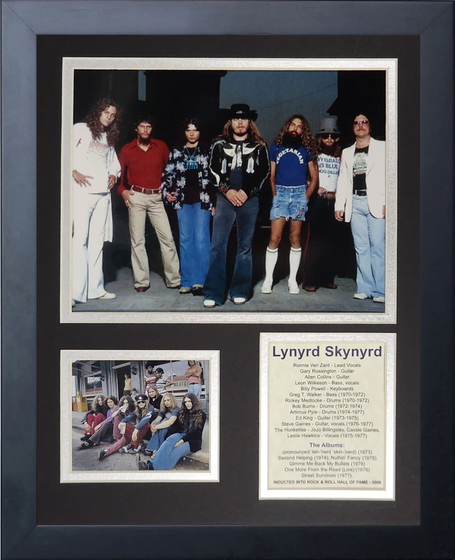 Legends Never Die Lynyrd Skynyrd Framed Photo Collage, 11 by 14-Inch - Image 1