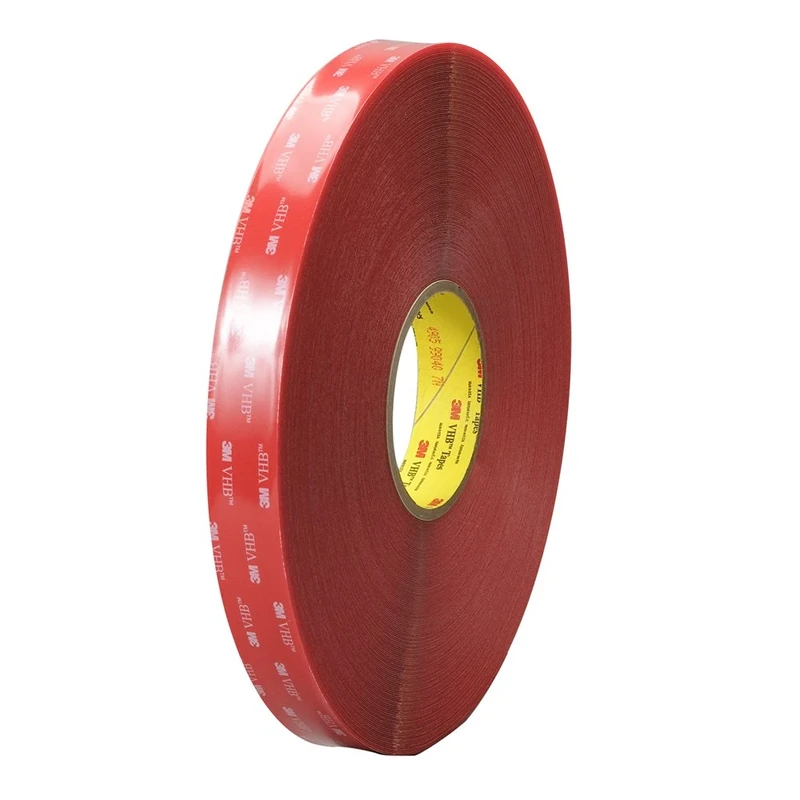 TapeCase 3M 4905 3.25" x 36yd Clear Double Sided General Purpose Acrylic Tape, 20 mil (0.51mm) Thick, 3.25 in x 36 yd. Roll