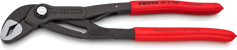 KNIPEX Cobra...matic Water Pump Pliers Self-Service Card with Non-Slip Plastic Coating 250 mm, 87 11 250 SB