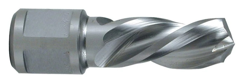 Ruko HSS Solid 3S Drill Bit with 3/4 inch Weldon Shank, CBN Ground and 3 Cutting Edges, Bright Finish, 10.0 mm Diameter, 64.0 mm Length, R1081210