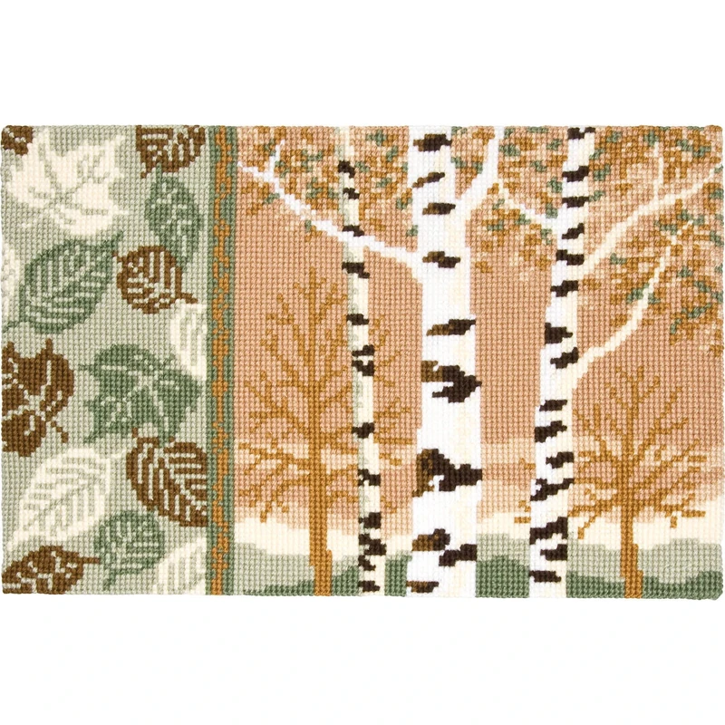 Vervaco Birchwood Cross Stitch Rug, Multi-Colour