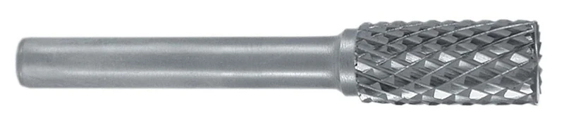 RUKO Tungsten Carbide Rotary Burr with End Teething, A Cylinder (ZYAS) Shape, Bright Finish, 16.0 mm Diameter, 65 mm Length, R116019