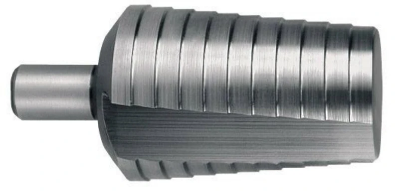 RUKO HSS Step Drill Bit Without Point, Bright Finish, 30.0-40.0 mm Diameter, Size 40, 78.0 mm Length, R101363
