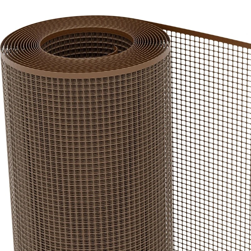 TENAX Quadra 10 Protective Net Plastic 1.00 x 50 m Brown Multi-Purpose Net with Square Mesh to Protect Balconies, Fences and Railings
