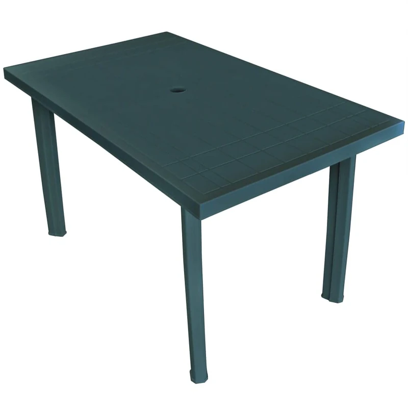 IPAE-Progarden Velo Tavolo Rectangular Table, Green, Plastic, 126 x 76 x 72 cm - Image 1
