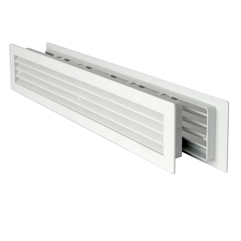 Ventilation PT489B Ventilation Grid Plastic Rectangular 480x98mm Telescopic White