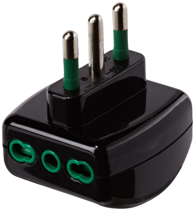 FANTON 82181 Type L (It) Type L (It) Black Power Plug Adapter Adaptor Plug