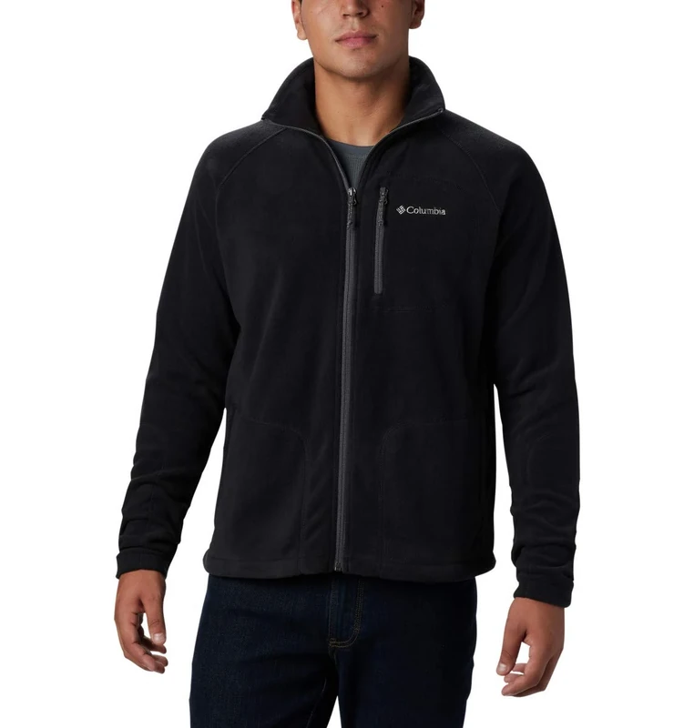 Columbia Men's Fast Trek 2 Full Zip Fleece Full Zip Fleece Jacket, Black, Size 1X