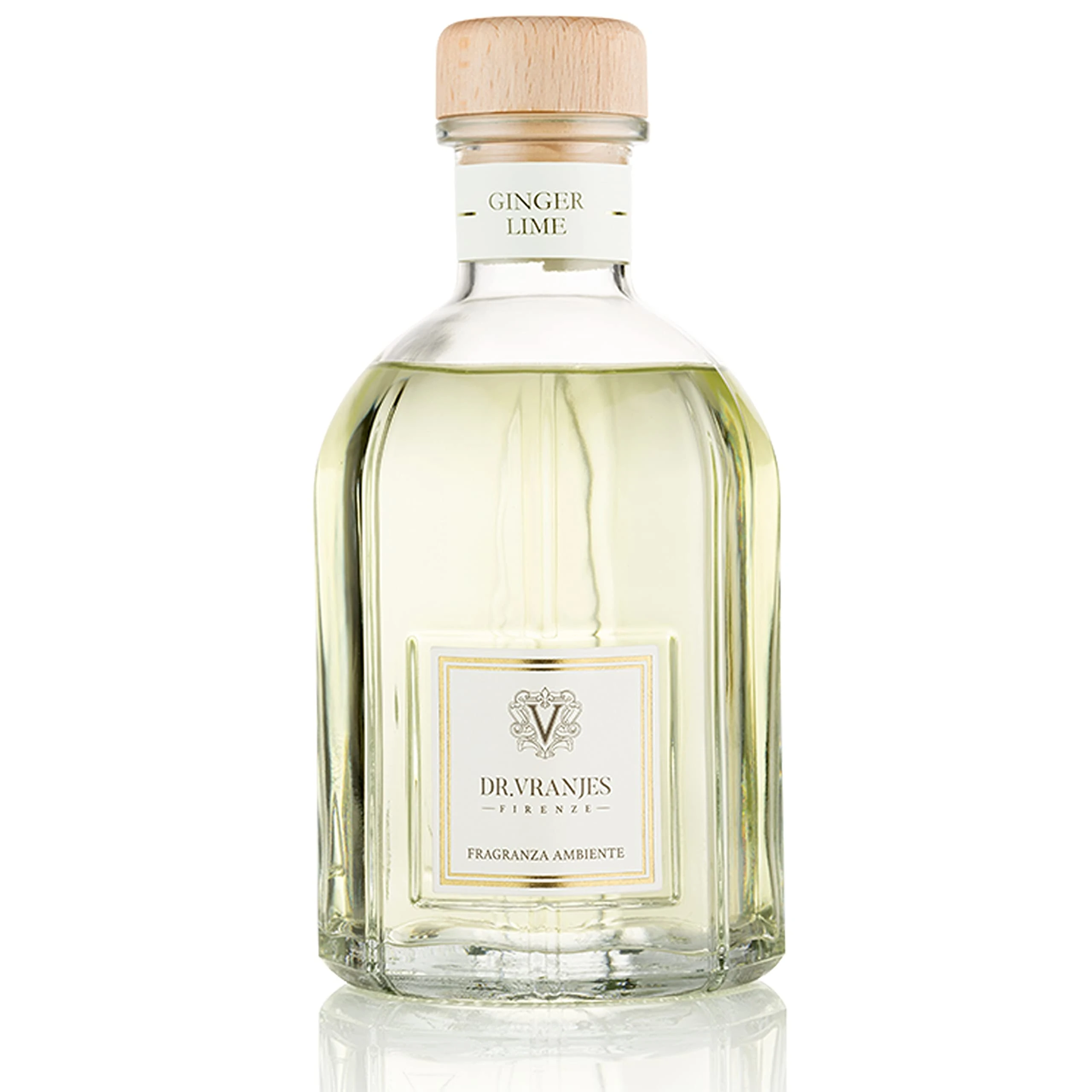 Dr. Vranjes - Ginger Lime 500 ml, Reed Diffuser, Home Fragrance, Main Scent Fruity, Atmosphere Energising, Area: Day, Fragrance Color Light, Made in Italy