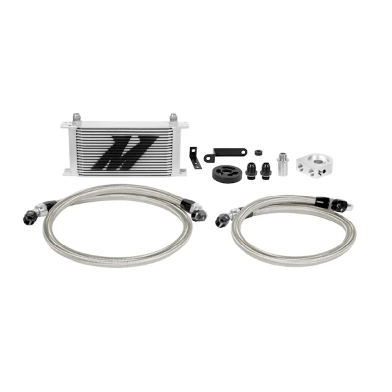 Mishimoto MMOC-WRX-08 Oil Cooler Kit Compatible With Subaru WRX 2008-2014 Silver