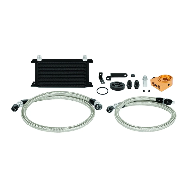 Mishimoto MMOC-WRX-08TBK Oil Cooler Kit Thermostatic Compatible With Subaru WRX 2008-2014 Black