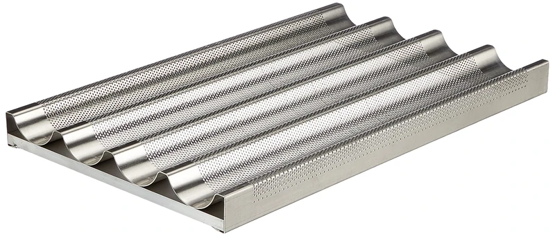 Pentole Agnelli Gastro norm Baking Sheets And Pans, Dimension 53 x 32.5 x 6 Cm, Colour-Silver, Aluminium, One Size