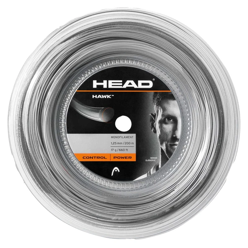 HEAD Hawk Reel Racquet String - Multi-Colour/Green, Size 18